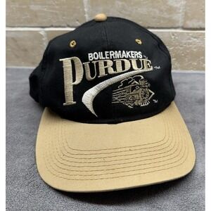 Purdue Boilermakers Collegiate Embroidered‎ Locomotive Snap Back Cap Hat VTG
